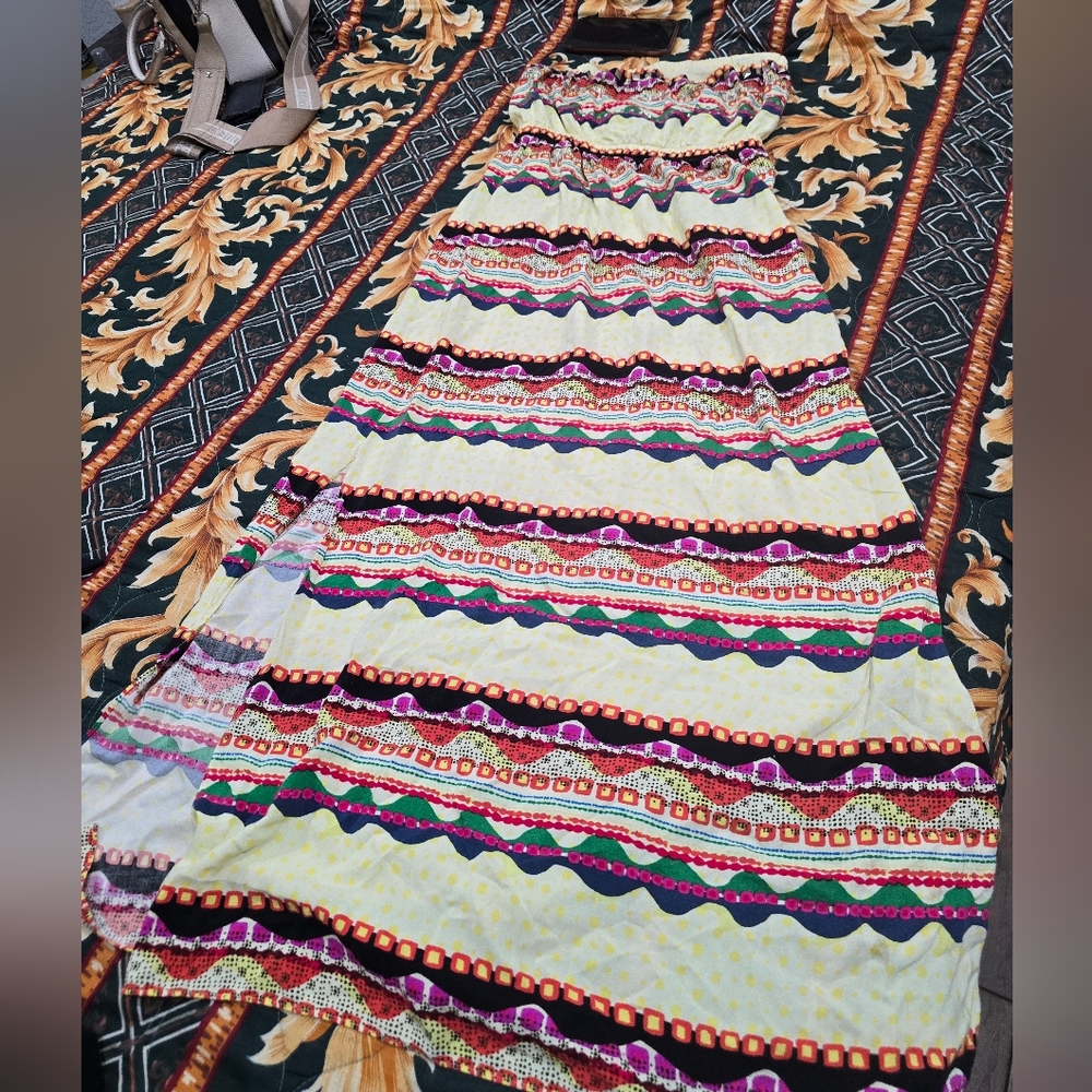 RACHEL Rachel Roy Vibrant Patterned Maxi Dress
